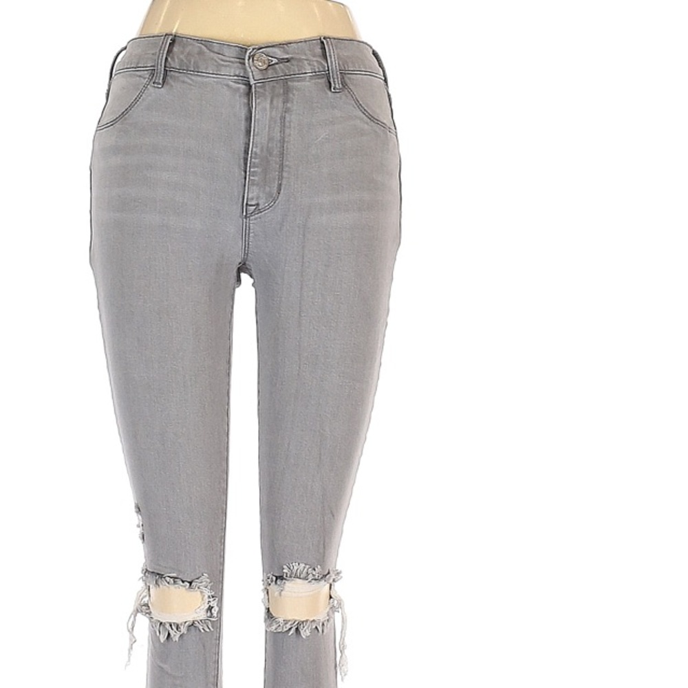 PACSUN: Light grey mid rise jeans